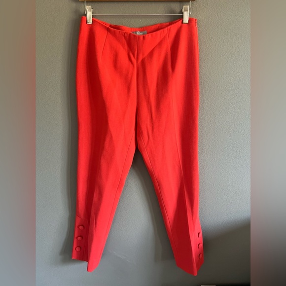 Lela Rose | Button Cuff Pants in Scarlet - Picture 9 of 12